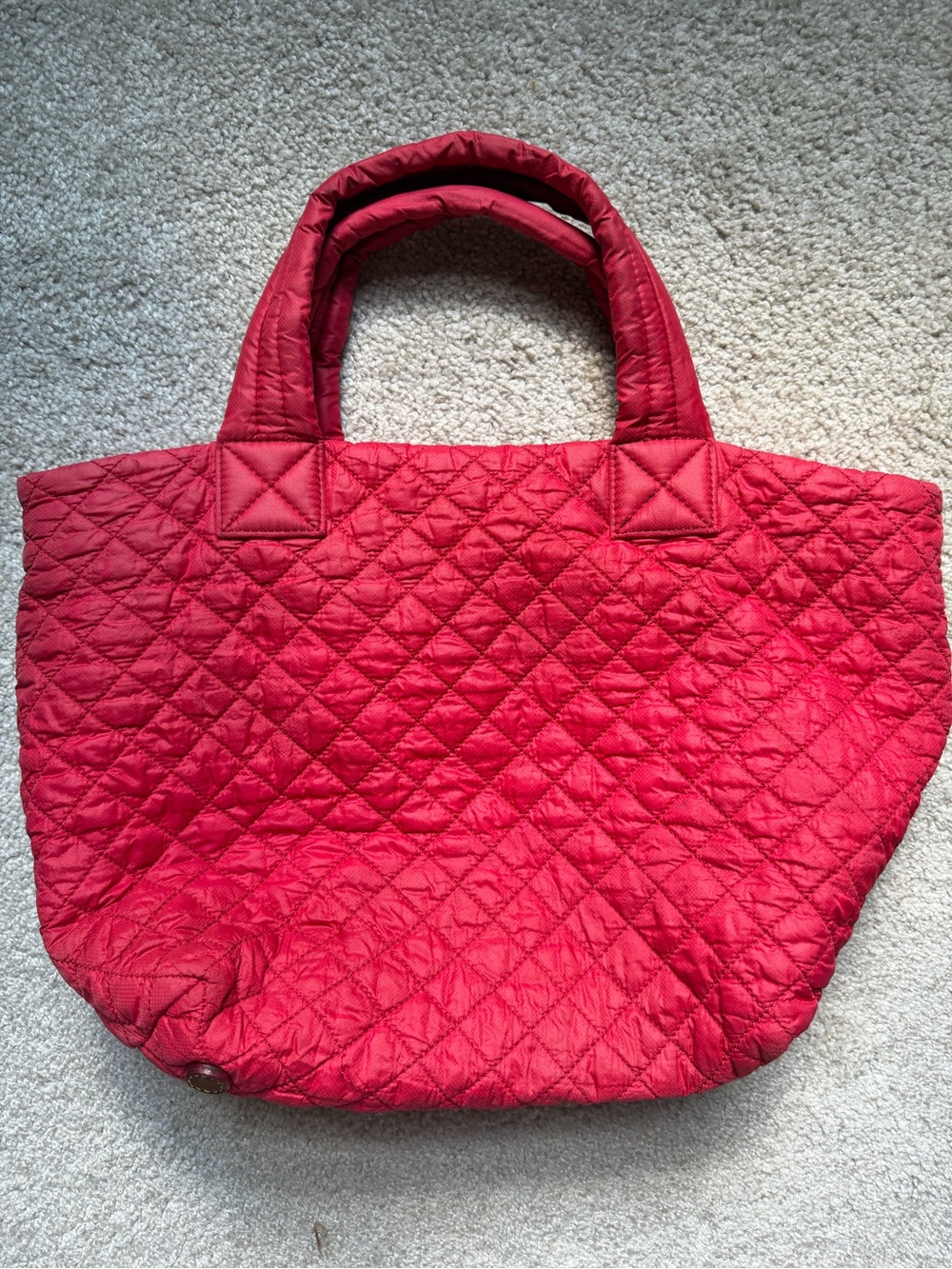 MZ Wallace Red Quilted Tote Bag - Spacious Everyday Carry - Picture 9 of 11